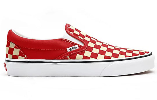 Vans Customs Checkerboard Slip-on Red/White VN0A3CST038