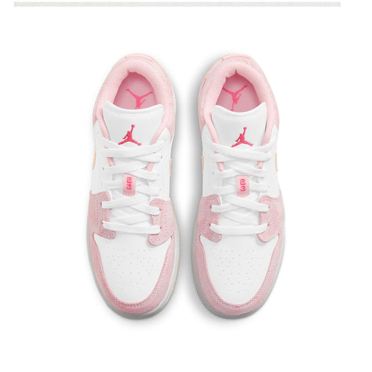 (GS) Air Jordan 1 Low 'Strawberry Ice Cream' CW7104-601 Big Kids Basketball Shoes  -  KICKS CREW
