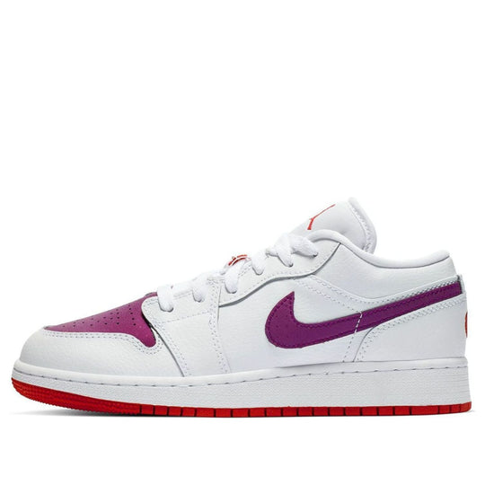 (GS) Air Jordan 1 Low 'White Berry' 554723-161 Big Kids Basketball Shoes  -  KICKS CREW