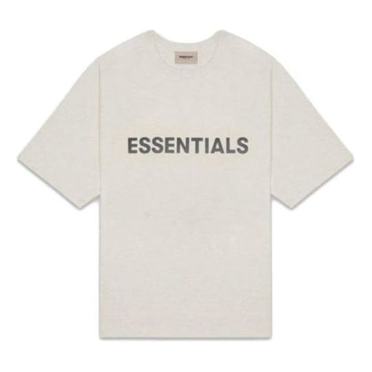 Fear of God Essentials SS20 3D Silicon Applique Boxy T-Shirt Oatmeal FOG-SS20-288