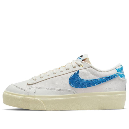 (WMNS) Nike Blazer Low Platform Sneakers White/Blue DO2371-133