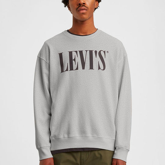 Men's Levis Logo Printing Round Neck Gray 39134-0001