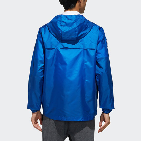 adidas Sports hooded Woven Jacket Blue EK4726-KICKS CREW