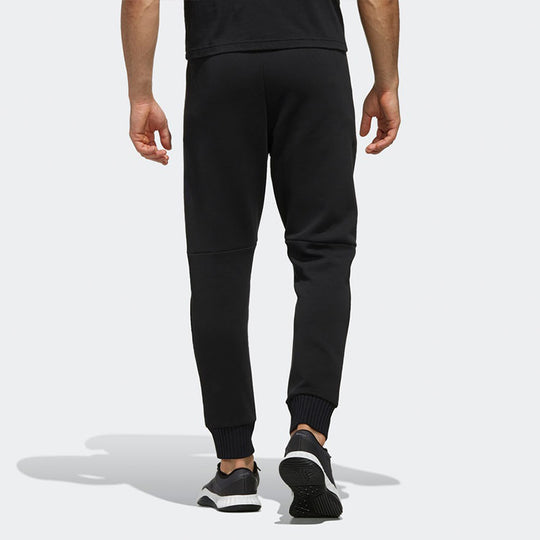 adidas Wj Pt Kn Swt logo Casual Loose Bundle Feet Sports Pants Black FJ0198