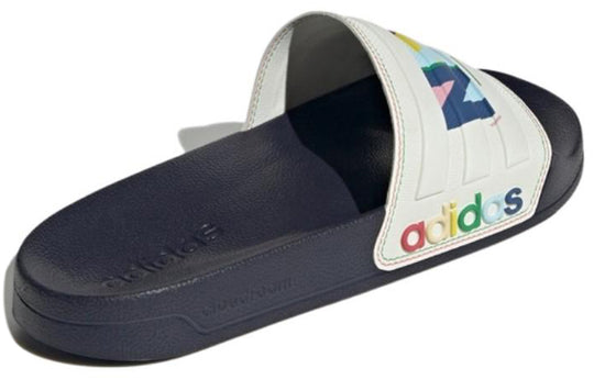 adidas neo Adilette Shower Cozy Wear-resistant Shoe Unisex White HQ3654