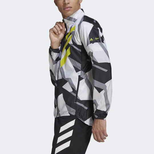 adidas Terrex Outdoor Sports Stand Collar Jacket Gray White Colorblock GJ7618