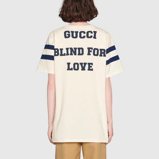 Men's Gucci SS21 Alphabet Pattern Loose Short Sleeve White T-Shirt 655459-XJDOY-9095