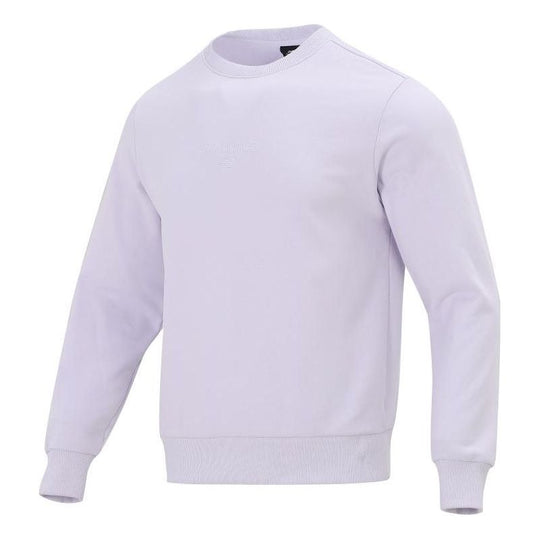 New Balance Solid Color Sports Round Neck Pullover White AMT21555-LIA