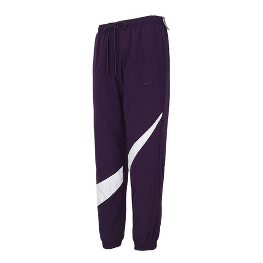 Nike MENS Sportswear Logo Print Tat Ankle Banded Sports Pants Purple AR9895-525