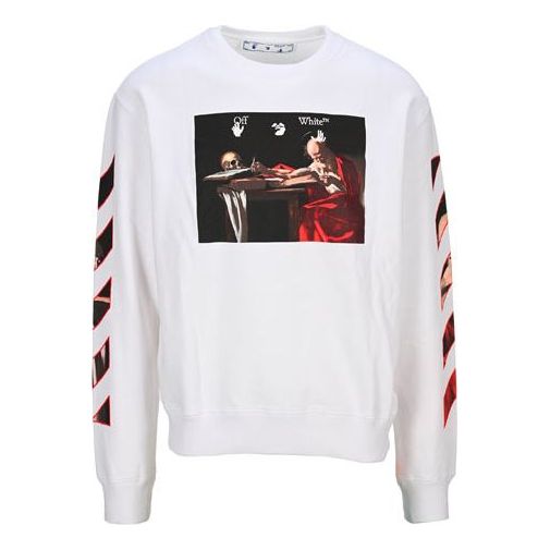 Off-White SS21 Round Neck Pullover Sports White OMBA025R21FLE0050125