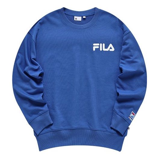 FILA FUSION Alphabet Logo Printing Sports Pullover Unisex Blue T11U038205A-BU